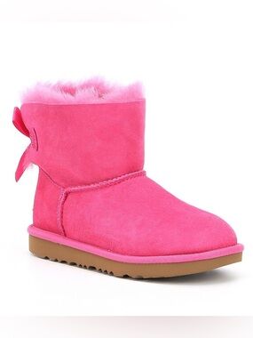 UGG Kids Bailey Bow Boots – Hot Pink – Size 3 – NWOT